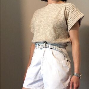 Vintage 1980s short sleeve knitted top